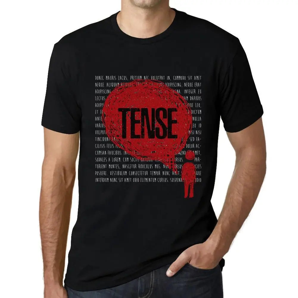 Men's Graphic T-Shirt Thoughts Tense Eco-Friendly Limited Edition Short Sleeve Tee-Shirt Vintage Birthday Gift Novelty