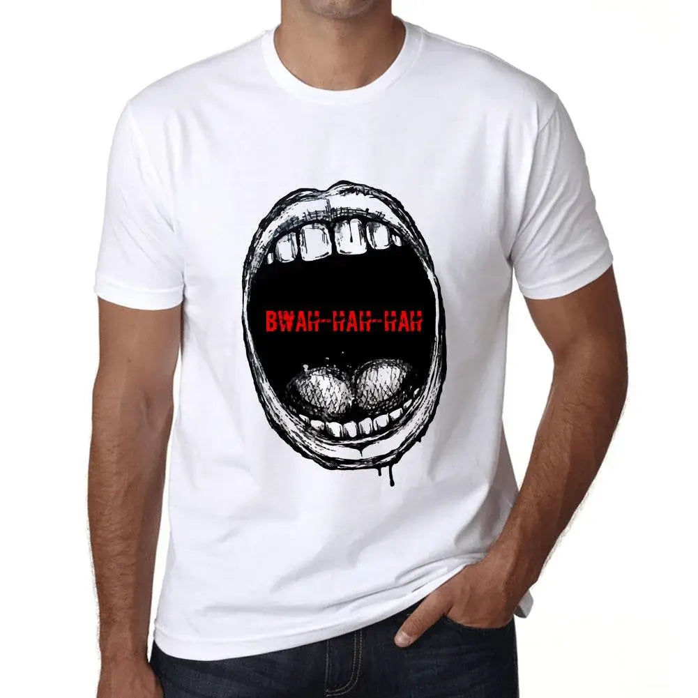 Men's Graphic T-Shirt Mouth Expressions Bwah-Hah-Hah Eco-Friendly Limited Edition Short Sleeve Tee-Shirt Vintage Birthday Gift Novelty