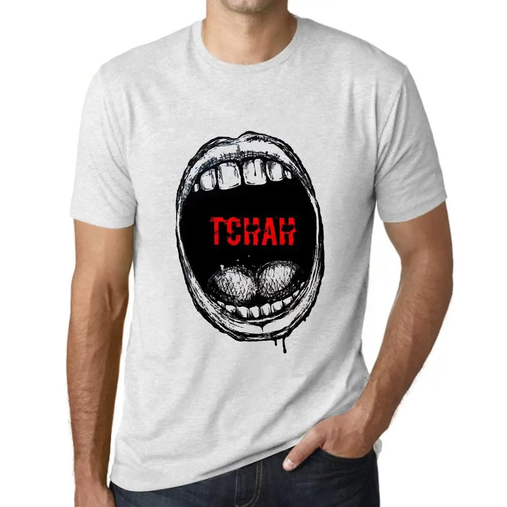 Men's Graphic T-Shirt Mouth Expressions Tchah Eco-Friendly Limited Edition Short Sleeve Tee-Shirt Vintage Birthday Gift Novelty