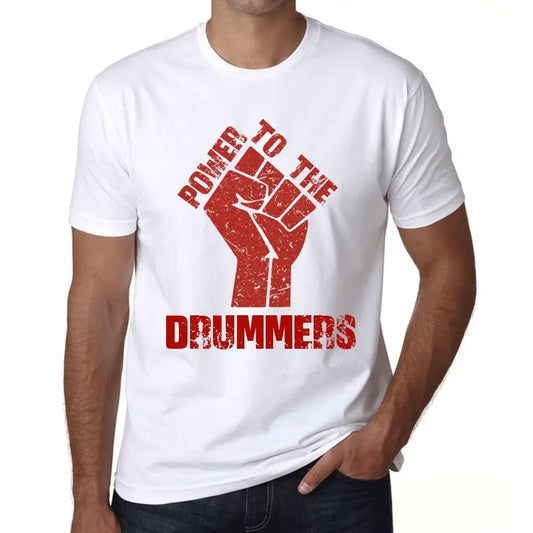Men's Graphic T-Shirt Power To The Drummers Eco-Friendly Limited Edition Short Sleeve Tee-Shirt Vintage Birthday Gift Novelty