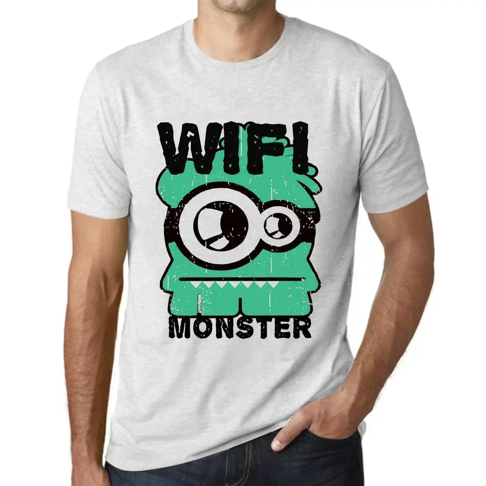 Men's Graphic T-Shirt Wifi Monster Eco-Friendly Limited Edition Short Sleeve Tee-Shirt Vintage Birthday Gift Novelty