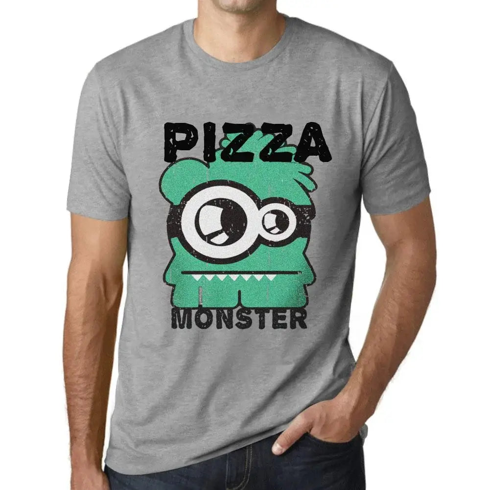 Men's Graphic T-Shirt Pizza Monster Eco-Friendly Limited Edition Short Sleeve Tee-Shirt Vintage Birthday Gift Novelty