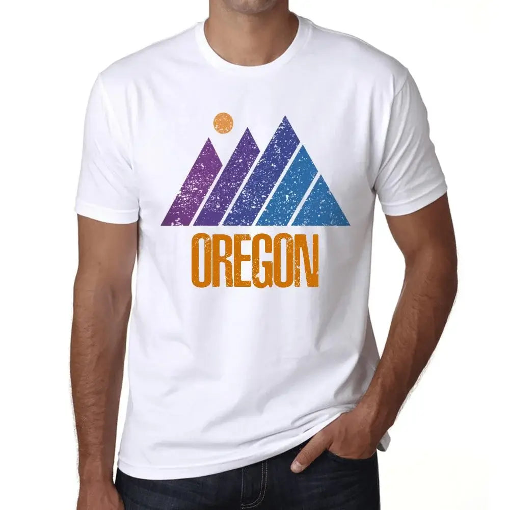 Men's Graphic T-Shirt Mountain Oregon Eco-Friendly Limited Edition Short Sleeve Tee-Shirt Vintage Birthday Gift Novelty