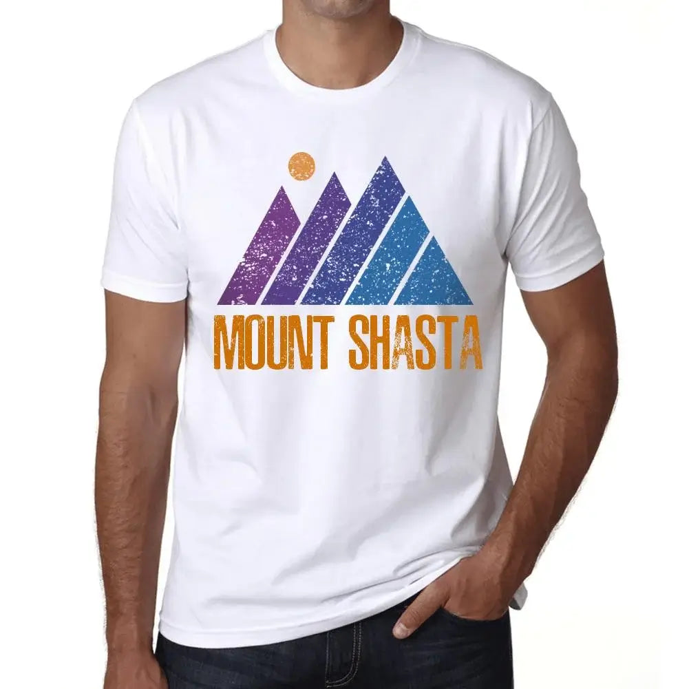 Men's Graphic T-Shirt Mountain Mount Shasta Eco-Friendly Limited Edition Short Sleeve Tee-Shirt Vintage Birthday Gift Novelty