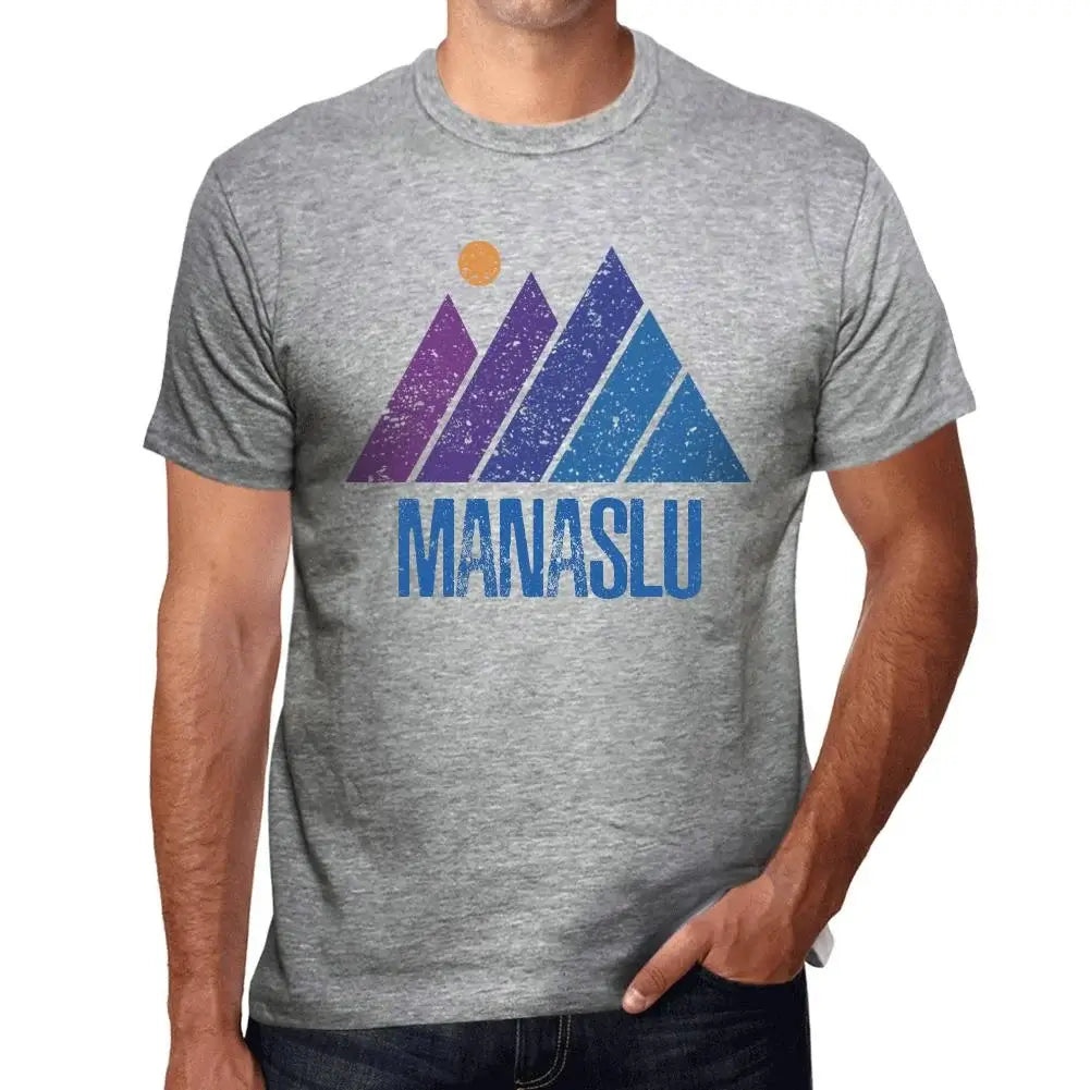 Men's Graphic T-Shirt Mountain Manaslu Eco-Friendly Limited Edition Short Sleeve Tee-Shirt Vintage Birthday Gift Novelty