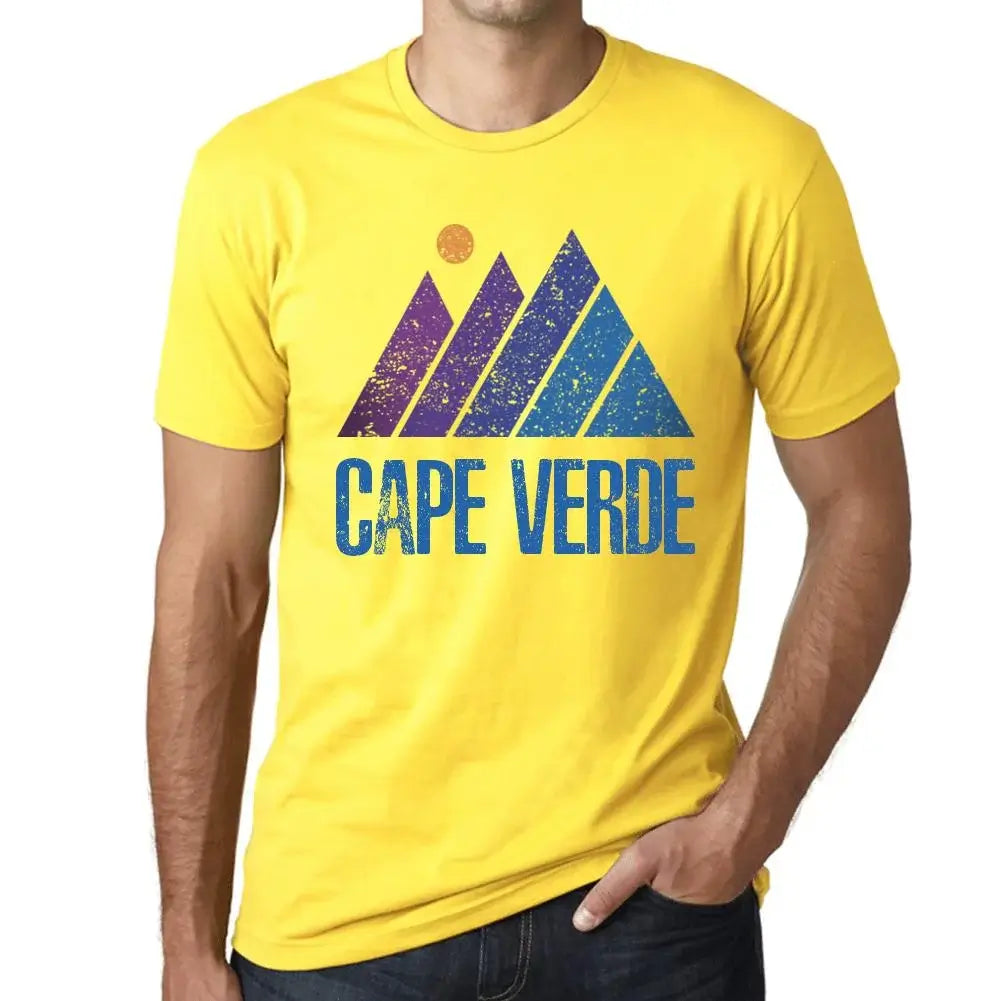 Men's Graphic T-Shirt Mountain Cape Verde Eco-Friendly Limited Edition Short Sleeve Tee-Shirt Vintage Birthday Gift Novelty