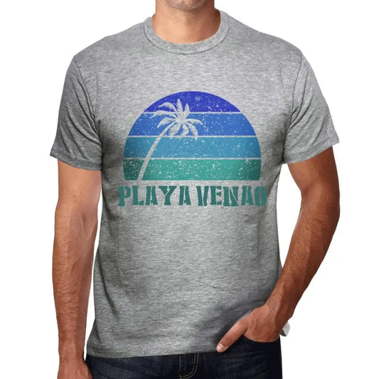 Men's Graphic T-Shirt Palm, Beach, Sunset In Playa Venao Eco-Friendly Limited Edition Short Sleeve Tee-Shirt Vintage Birthday Gift Novelty