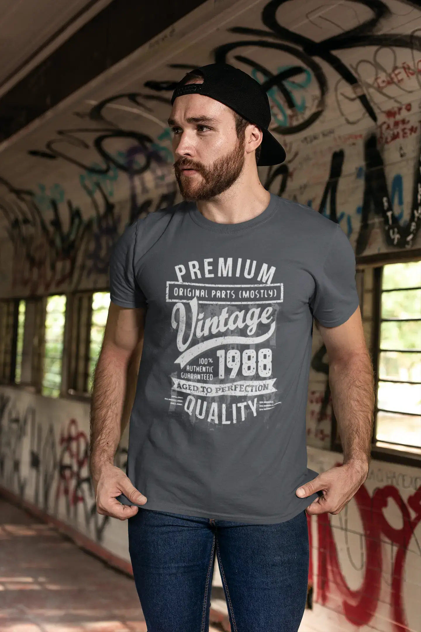 Ultrabasic - Homme T-Shirt Graphique 1988 Aged to Perfection Tee Shirt Cadeau d'anniversaire