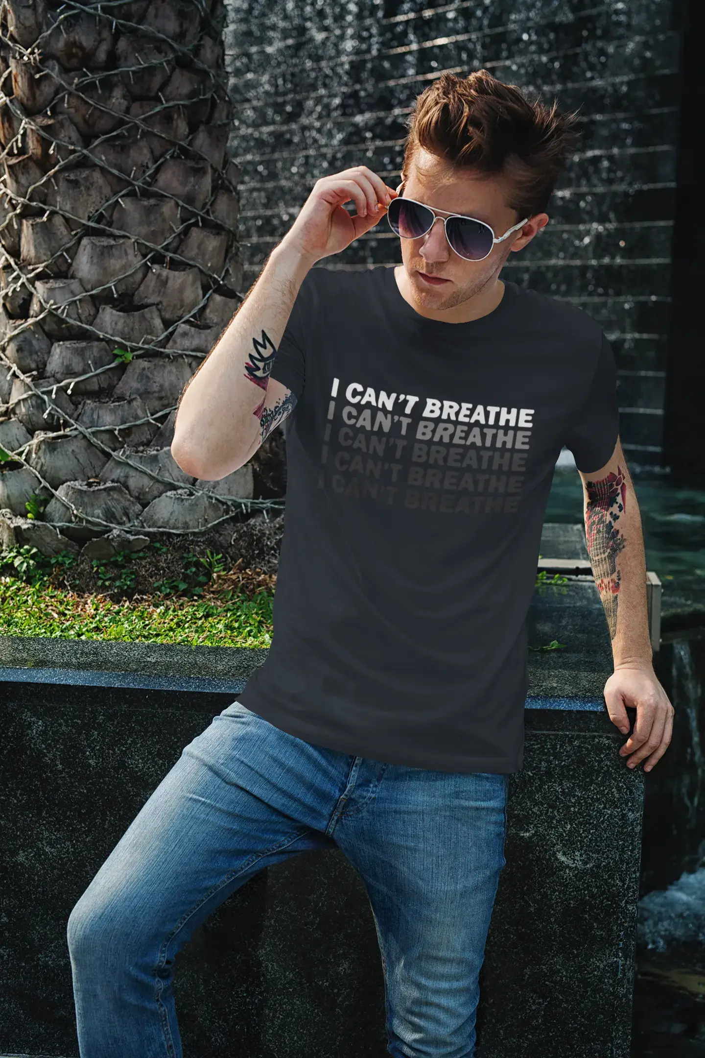 Men’s Graphic T-Shirt I Can't Breathe Gift Idea