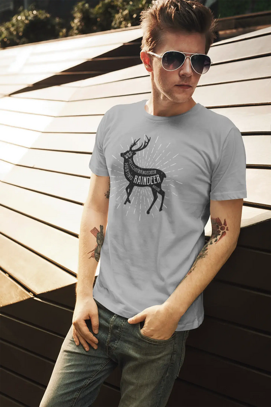 ULTRABASIC Men's Graphic T-Shirt Raindeer - Nature Wild Hunter Shirt for Men