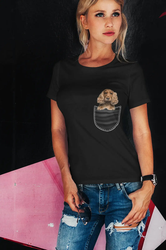 ULTRABASIC Women's T-Shirt English Cocker Spaniel - Cute Dog In Your Pocket