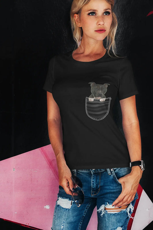ULTRABASIC Women's T-Shirt Staffordshire Bull Terrier - Cute Dog In Your Pocket