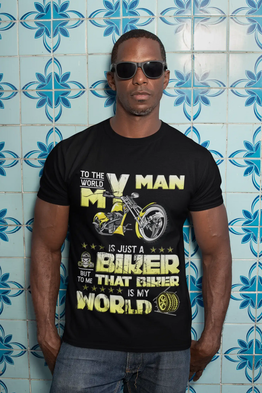ULTRABASIC Men's Graphic T-Shirt That Biker Is My World - Biker Romantic Tee Shirt