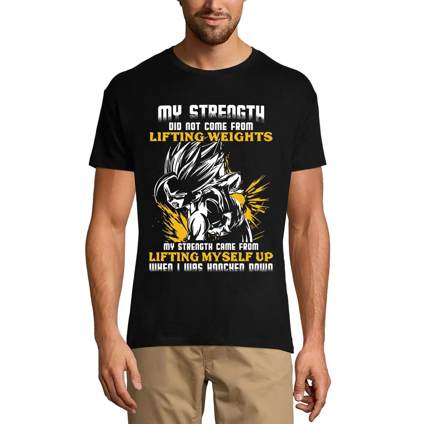 Men's Graphic T-Shirt My Strength Came From Lifting Myself Upfunny Eco-Friendly Limited Edition Short Sleeve Tee-Shirt Vintage Birthday Gift Novelty