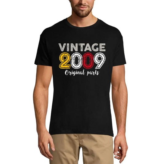 Men's Graphic T-Shirt Original Parts 2009 15th Birthday Anniversary 15 Year Old Gift 2009 Vintage Eco-Friendly Short Sleeve Novelty Tee