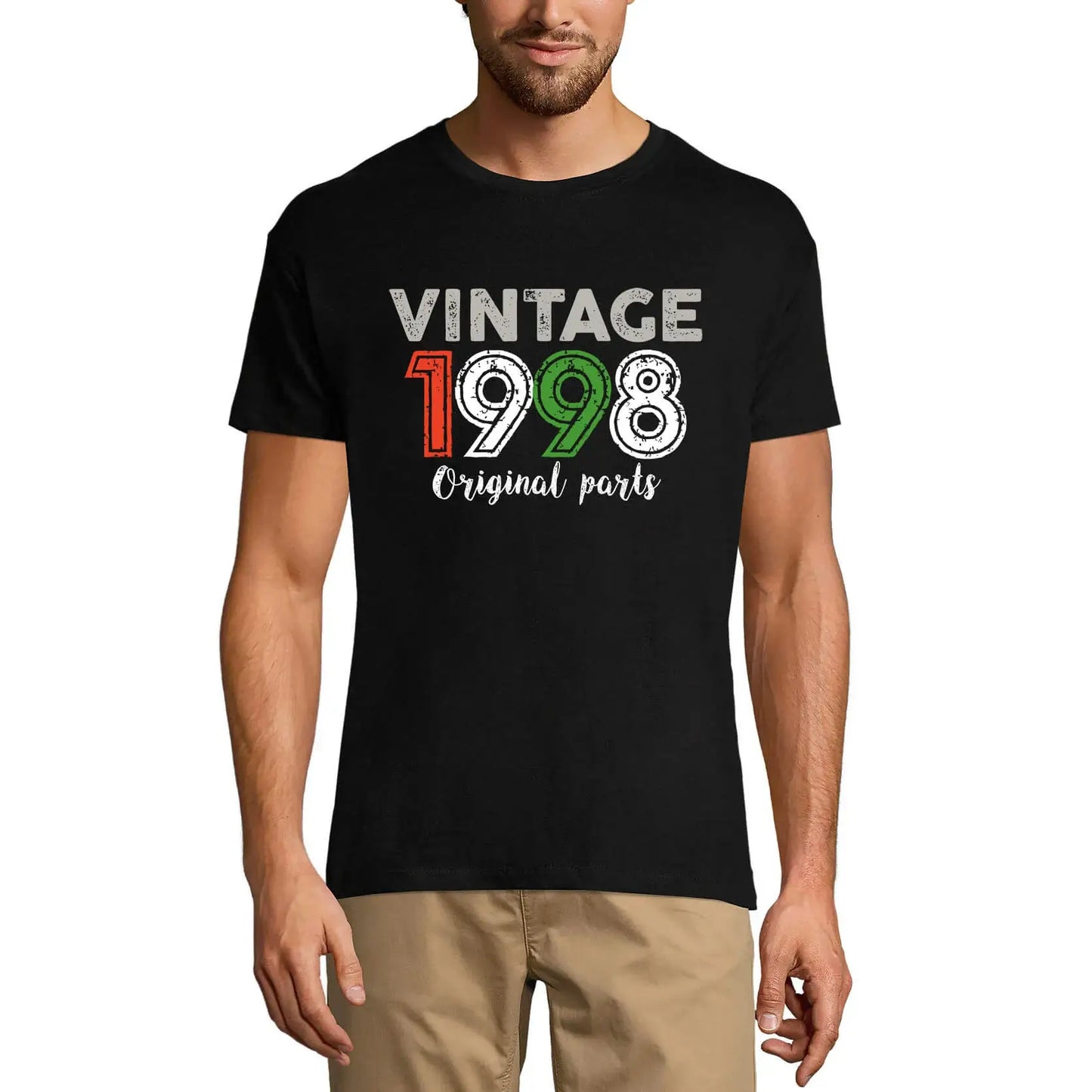 Men's Graphic T-Shirt Original Parts 1998 26th Birthday Anniversary 26 Year Old Gift 1998 Vintage Eco-Friendly Short Sleeve Novelty Tee