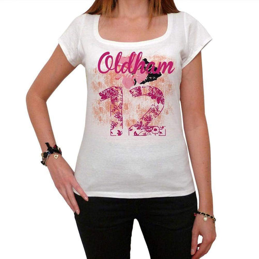 12, Oldham, Women's Short Sleeve Round Neck T-shirt 00008 - ultrabasic-com