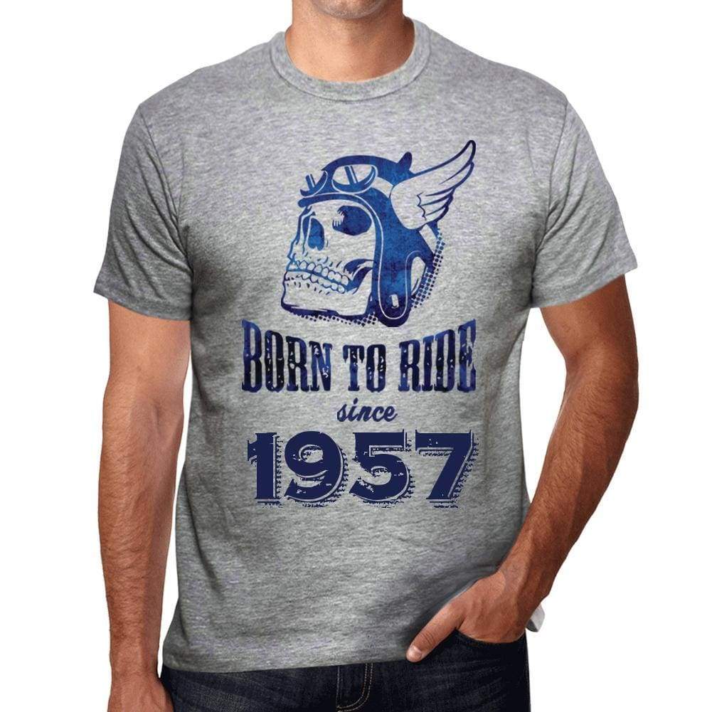 1957, Born to Ride Since 1957 Men's T-shirt Grey Birthday Gift 00495 ultrabasic-com.myshopify.com