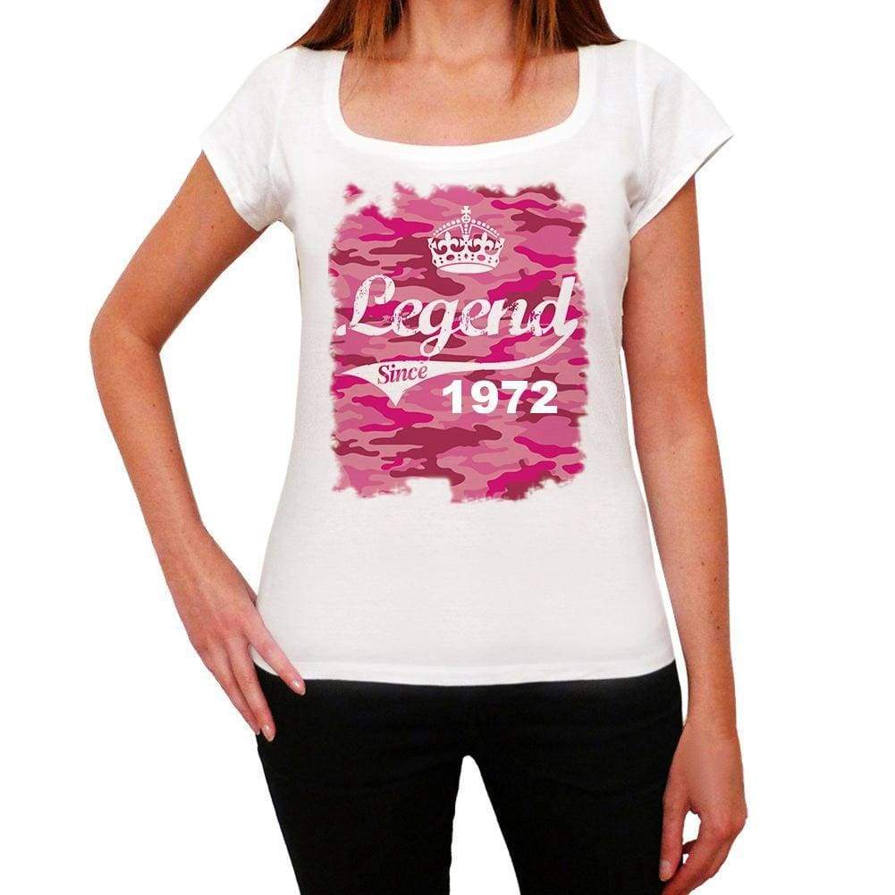 1972, Printed birthday, white, Women's Short Sleeve Round Neck T-shirt 00284 - ultrabasic-com