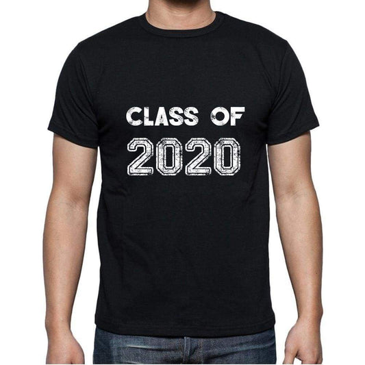 2020 Class Of Black Mens Short Sleeve Round Neck T-Shirt 00103 - Black / S - Casual