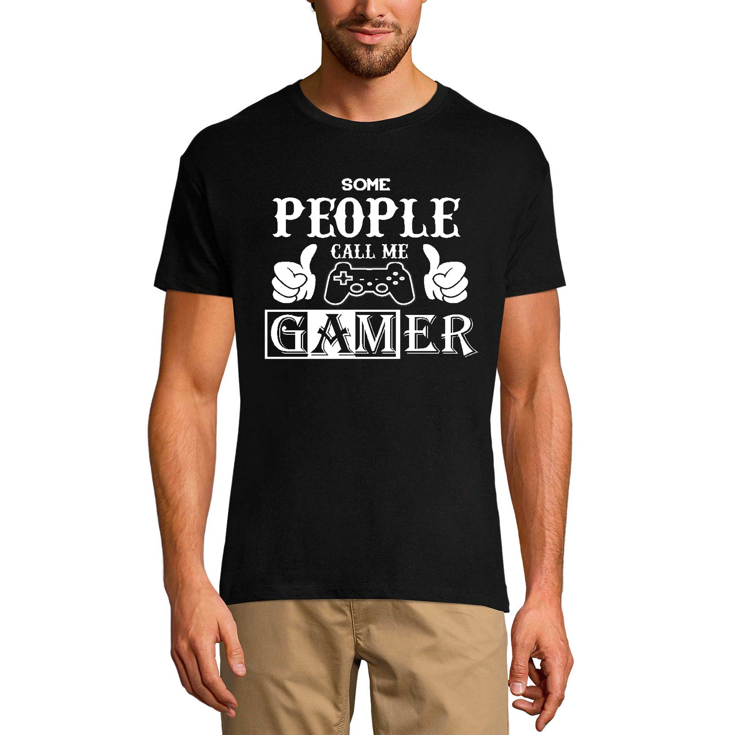 ULTRABASIC Graphic Men's T-Shirt Some People Call Me Gamer - Computer Gamer Gifts gamer lives matter quote dad gamer i paused my game alien player ufo playstation tee shirt clothes gaming apparel gifts super mario nintendo call of duty graphic tshirt video game funny geek gift for the gamer fortnite pubg humor son father birthday