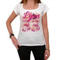 33 Lyon City With Number Womens Short Sleeve Round White T-Shirt 00008 - White / Xs - Casual