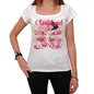 36 Cleveland City With Number Womens Short Sleeve Round White T-Shirt 00008 - Casual