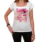 41 Seattle City With Number Womens Short Sleeve Round White T-Shirt 00008 - White / Xs - Casual