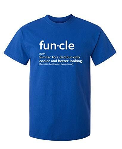 Men's T-Shirt Graphic Novelty Funny T Shirt Funcle Gift for Uncle Royal Blue