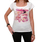 43 Shawinigan City With Number Womens Short Sleeve Round White T-Shirt 00008 - White / Xs - Casual