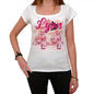 44 Lyon City With Number Womens Short Sleeve Round White T-Shirt 00008 - White / Xs - Casual