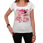 45 Frankfurt City With Number Womens Short Sleeve Round White T-Shirt 00008 - White / Xs - Casual
