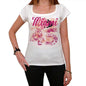 45 Miami City With Number Womens Short Sleeve Round White T-Shirt 00008 - White / Xs - Casual