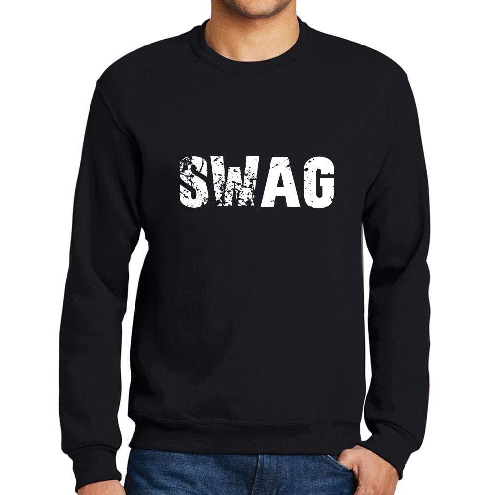Ultrabasic Homme Imprimé Graphique Sweat-Shirt Popular Words Swag Noir Profond