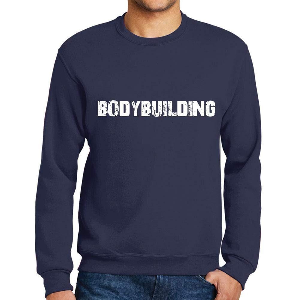 Ultrabasic Homme Imprimé Graphique Sweat-Shirt Popular Words Bodybuilding French Marine