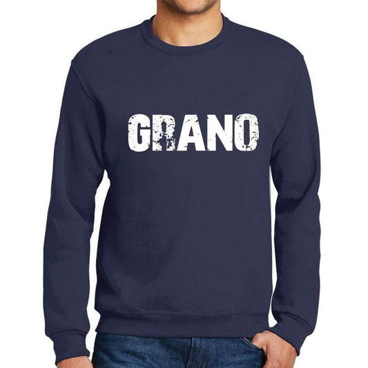 Ultrabasic Homme Imprimé Graphique Sweat-Shirt Popular Words Grano French Marine