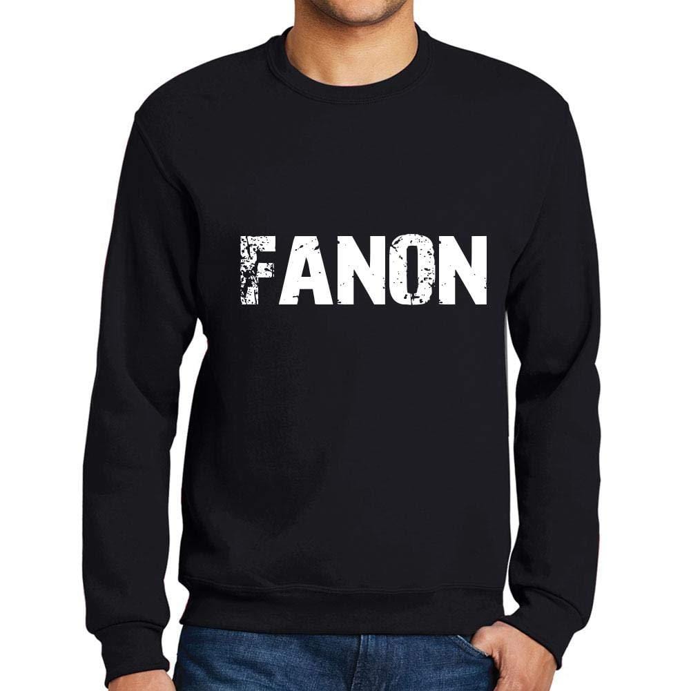 Ultrabasic Homme Imprimé Graphique Sweat-Shirt Popular Words Fanon Noir Profond