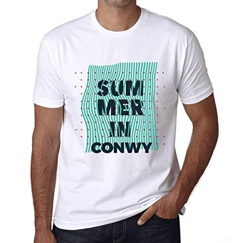 Ultrabasic - Homme Graphique Summer in Conwy Blanc