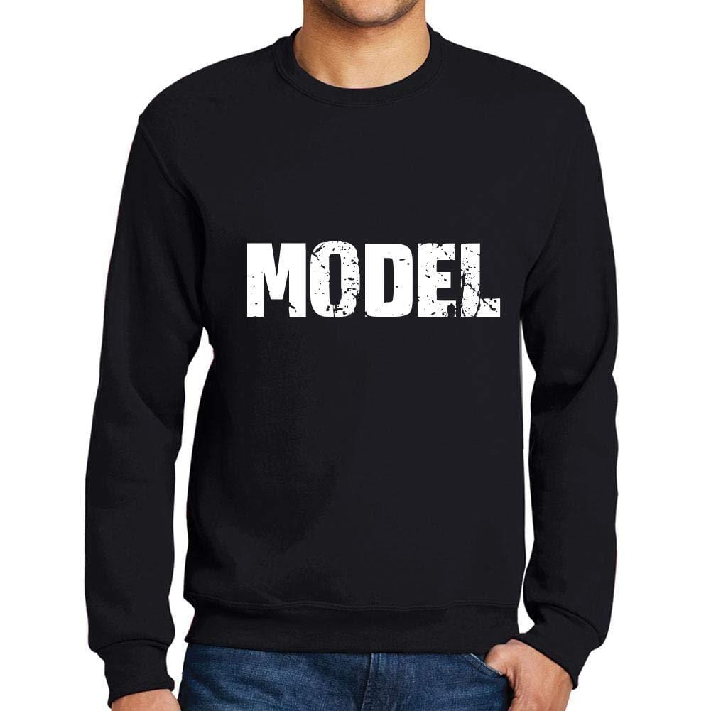 Ultrabasic Homme Imprimé Graphique Sweat-Shirt Popular Words Model Noir Profond