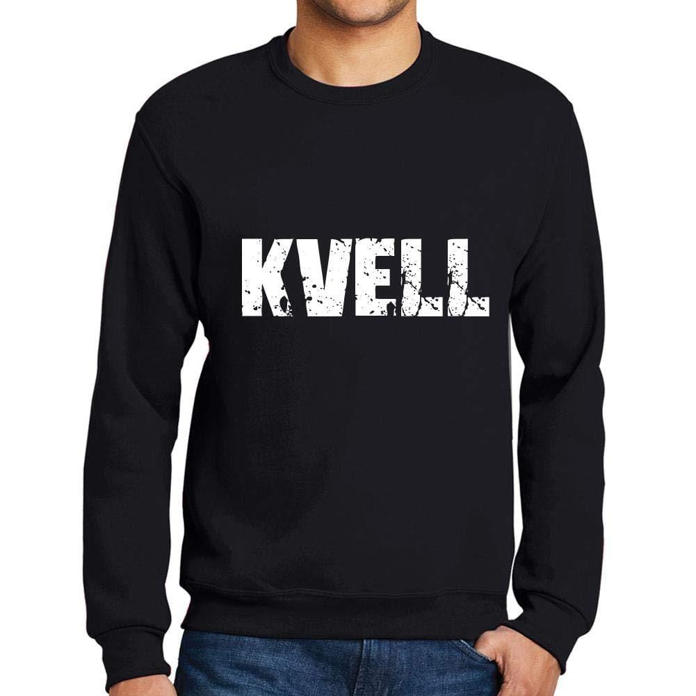 Ultrabasic Homme Imprimé Graphique Sweat-Shirt Popular Words Kvell Noir Profond