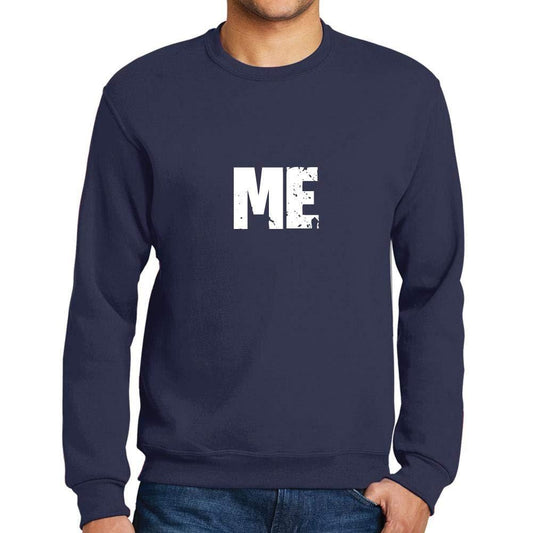 Homme Imprimé Graphique Sweat-Shirt Popular Words ME French Marine