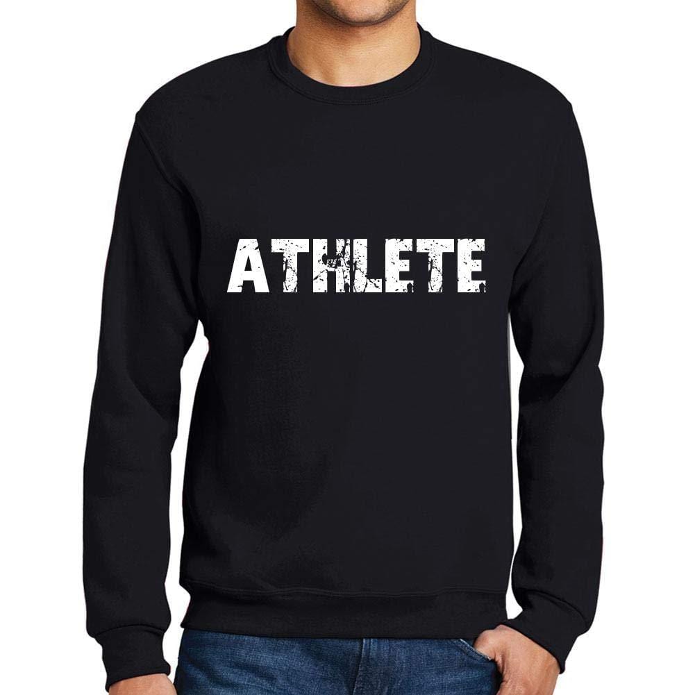 Ultrabasic Homme Imprimé Graphique Sweat-Shirt Popular Words Athlete Noir Profond