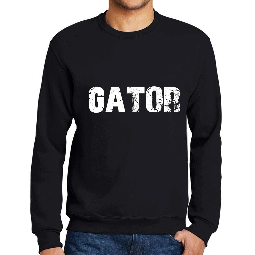 Ultrabasic Homme Imprimé Graphique Sweat-Shirt Popular Words Gator Noir Profond