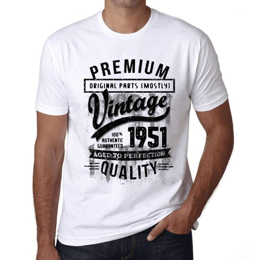 Ultrabasic - Homme T-Shirt Graphique 1951 Aged to Perfection Tee Shirt Cadeau d'anniversaire