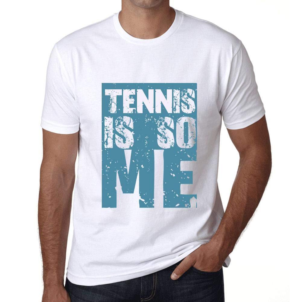 Homme T-Shirt Graphique Tennis is So Me Blanc