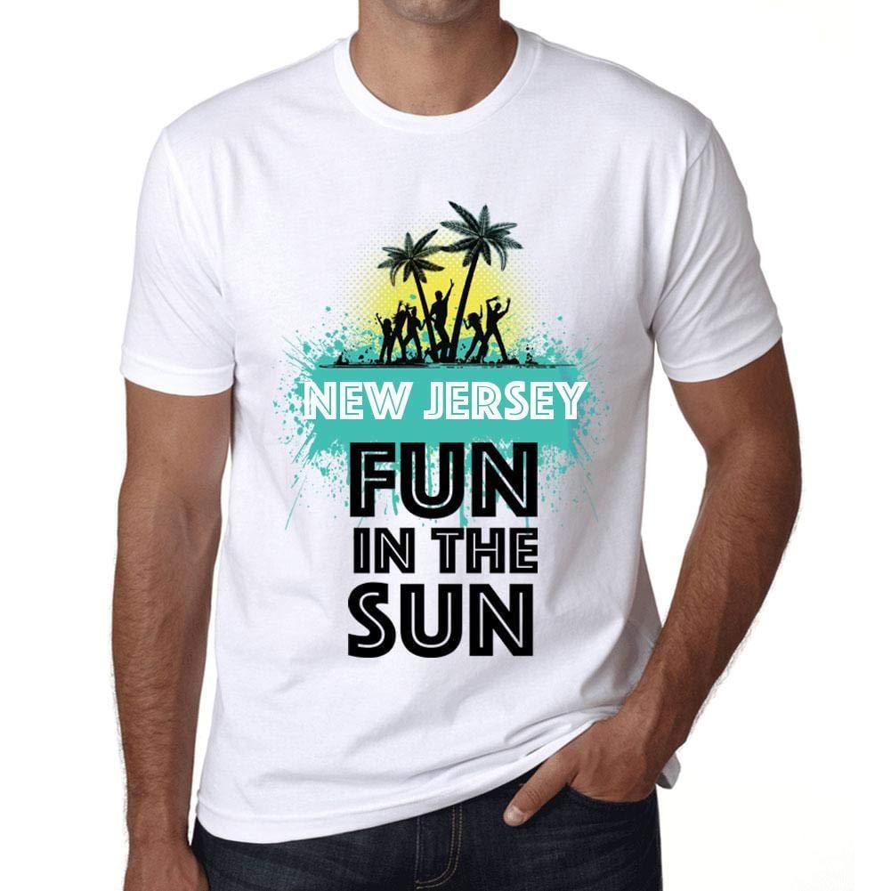 Homme T Shirt Graphique Imprimé Vintage Tee Summer Dance New Jersey Blanc