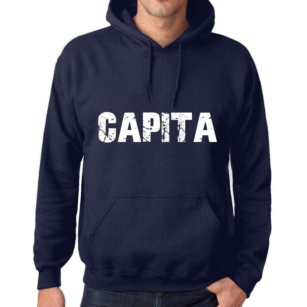 Ultrabasic Homme Femme Unisex Sweat à Capuche Hoodie Popular Words Capita French Marine