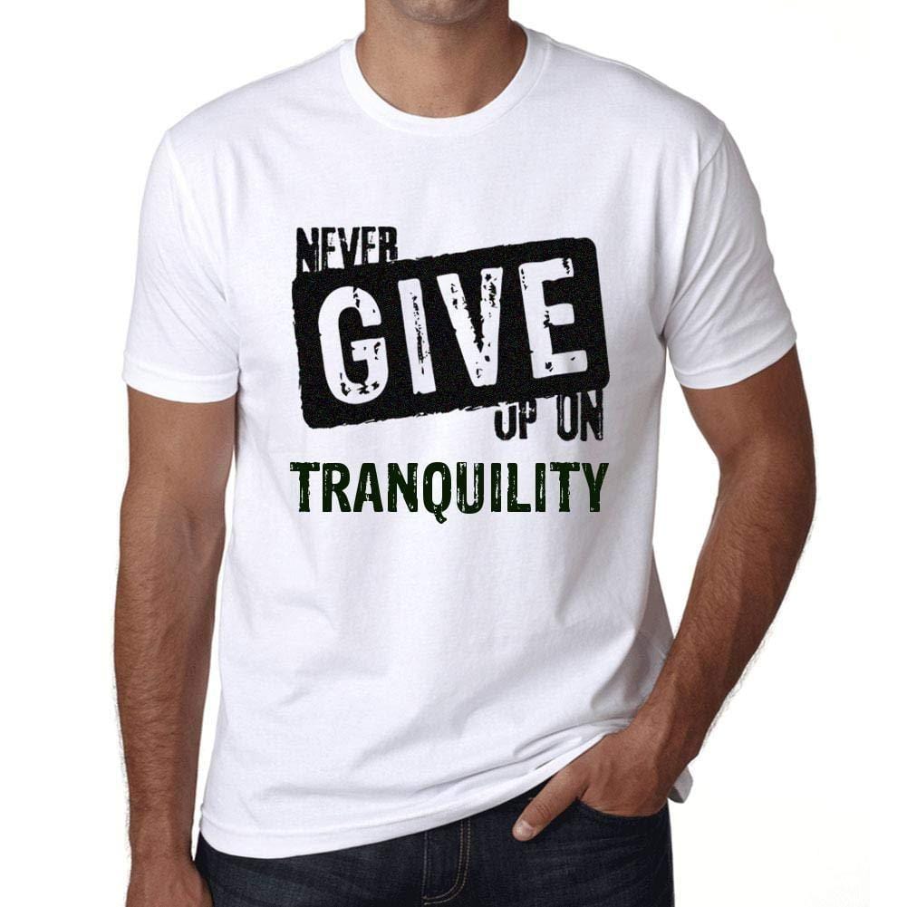 Ultrabasic Homme T-Shirt Graphique Never Give Up on Tranquility Blanc