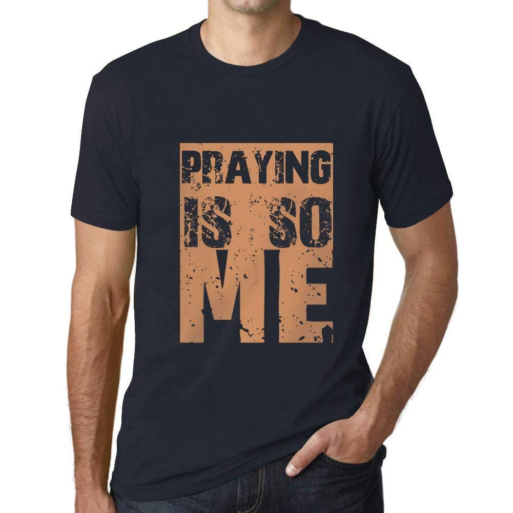 Homme T-Shirt Graphique Praying is So Me Marine