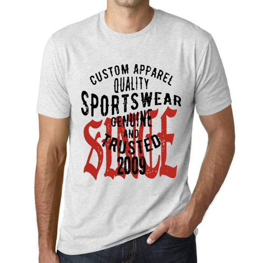 Ultrabasic - Homme T-Shirt Graphique Sportswear Depuis 2009 Blanc Chiné
